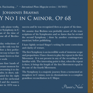 Johannes Brahms Symphony No 1 In C Minor Op. 68