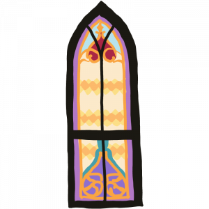 Loretto Community stained glass window